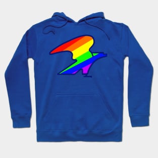 Rainbow Postal Bird Hoodie